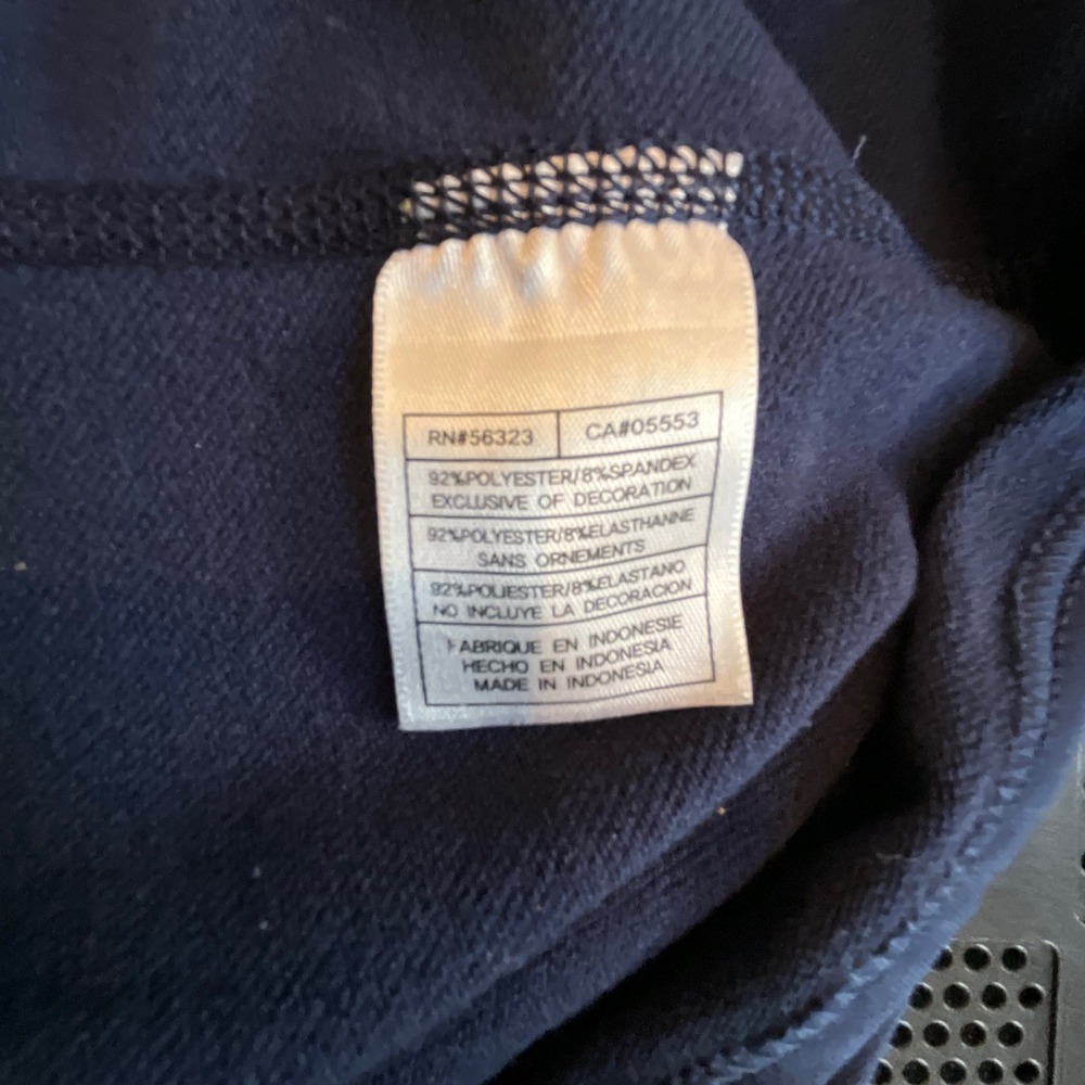 Nike Team Fit Therma Mens XL Navy Blue Mock Neck Long Sleeve Base Layer Shirt - Picture 8 of 9